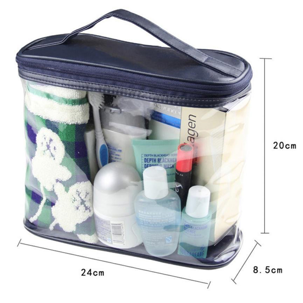 Travel Toiletry Case Train Bags-Navy Blue