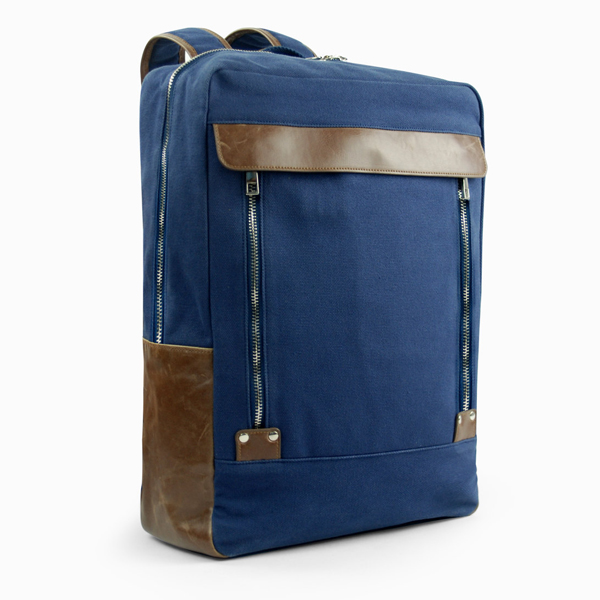Multifunction Canvas Backpack-Blue