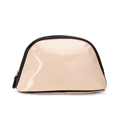 Glossy Makeup Pouch-Nude