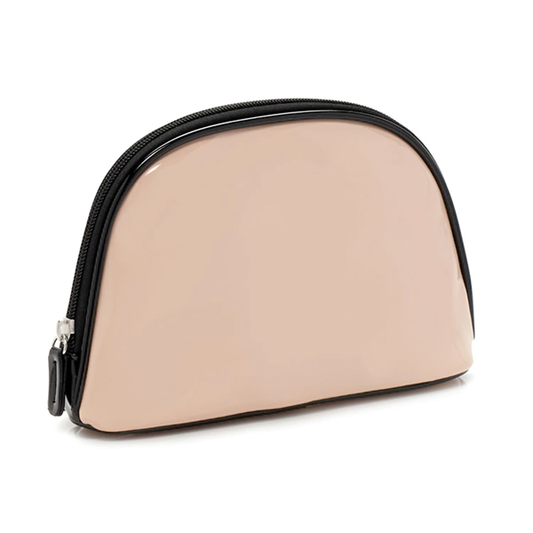 Glossy Makeup Pouch-Nude