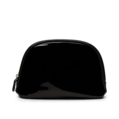 Glossy Makeup Pouch-Black
