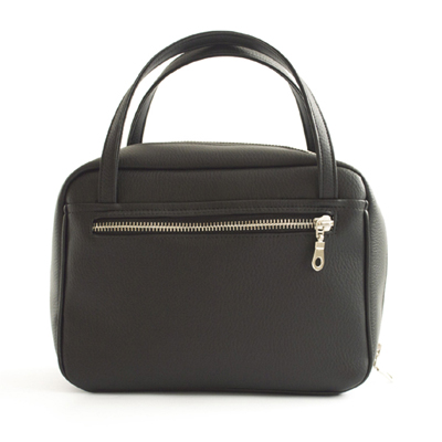 Vegan leather small handbag-Black