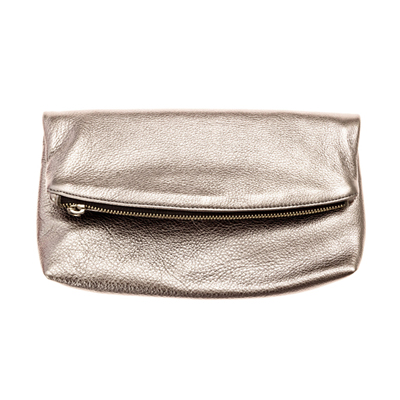 Women Foldover Clutch Bag-Silver