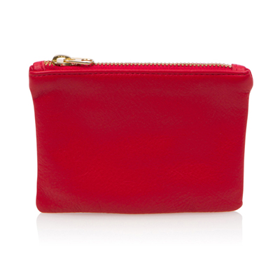 Leather Coin Purse-Red