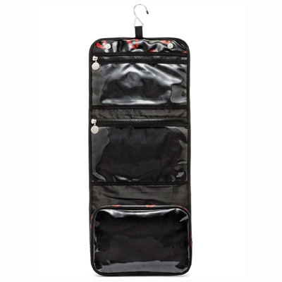 Canvas Hanging toiletry bag-Black