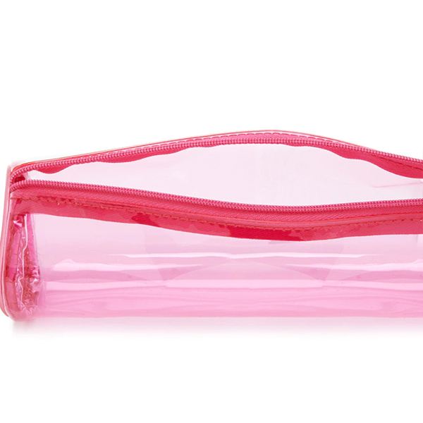 Clear Cosmetic brush bag-Pink