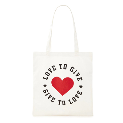 Love To Give Canvas Eco Tote-Beige