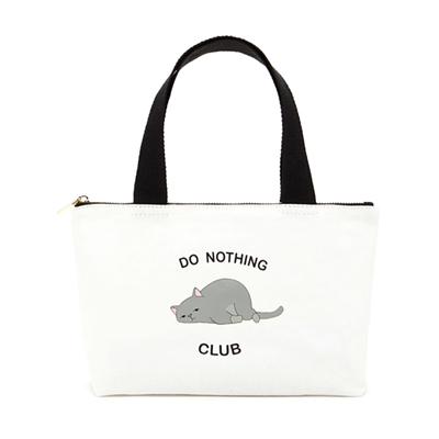 Do Nothing Club Graphic Bag-Beige