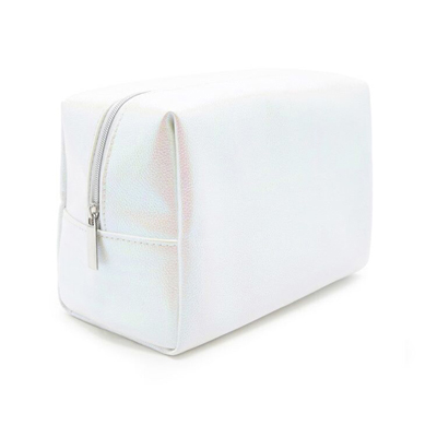 Iridescent Toiletry Bag-White