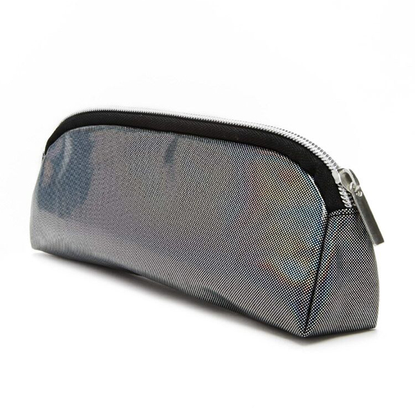 Holographic Brush Cosmetic Pouch-Black