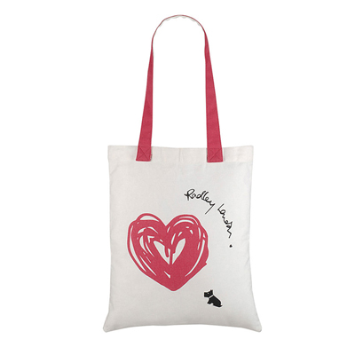 Sweetheart Canvas Tote Bag-White
