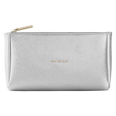 Personalized Cosmetic Makeup Bag-Silver