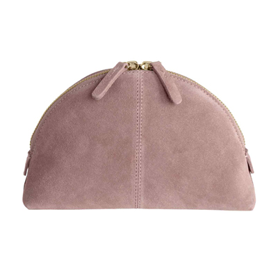 Suede Make-up Pouch Light Pink