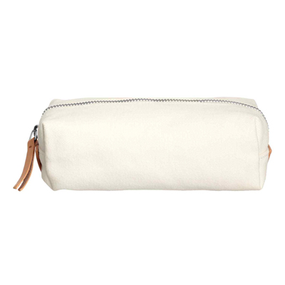 Canvas Portable Cosmetic Bag White