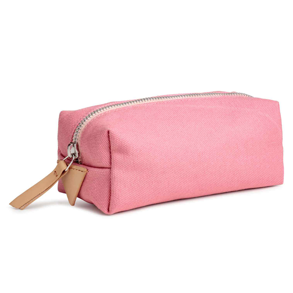 Canvas Portable Cosmetic Bag Pink
