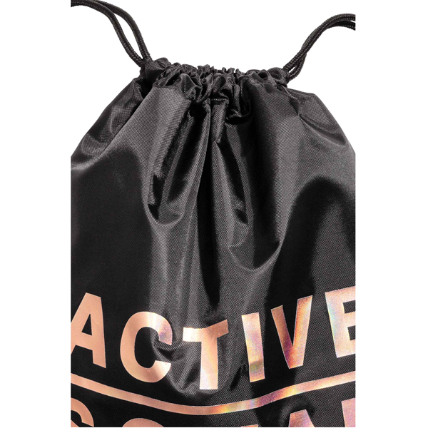 promotional polyester drawstring Bag Black