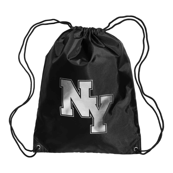 cheap fabric promotional drawstring bags Black