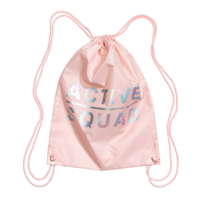 Custom Printed Drawstring Bags Powder Pink