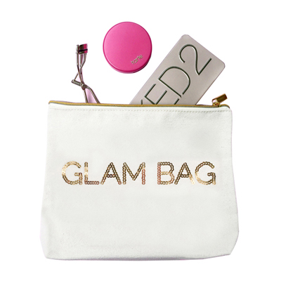Glam Sequins Makeup Bag-White