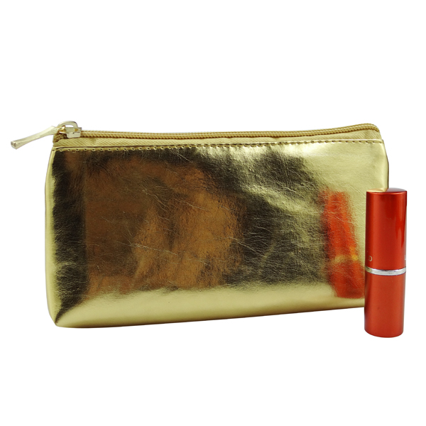 Promotional Flat Cosmetic Pouch Gold
