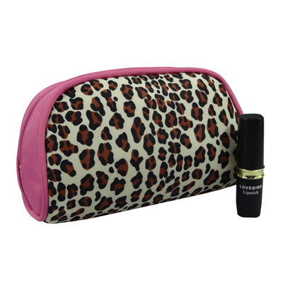Leopard-Print Cosmetic Pouch Multi