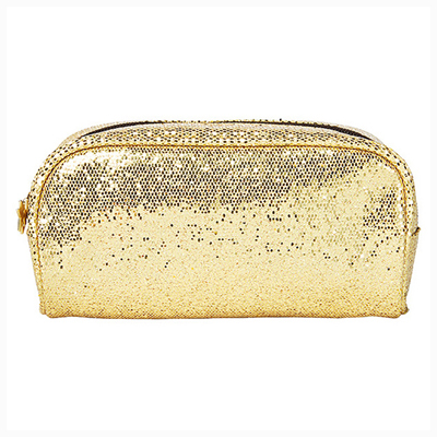 Glitter Ladies Cosmetic Makeup Bag Gold
