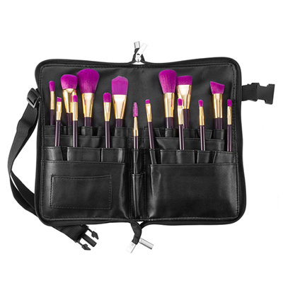 Pro PU Makeup Brush cosmetics Belt Bag Black