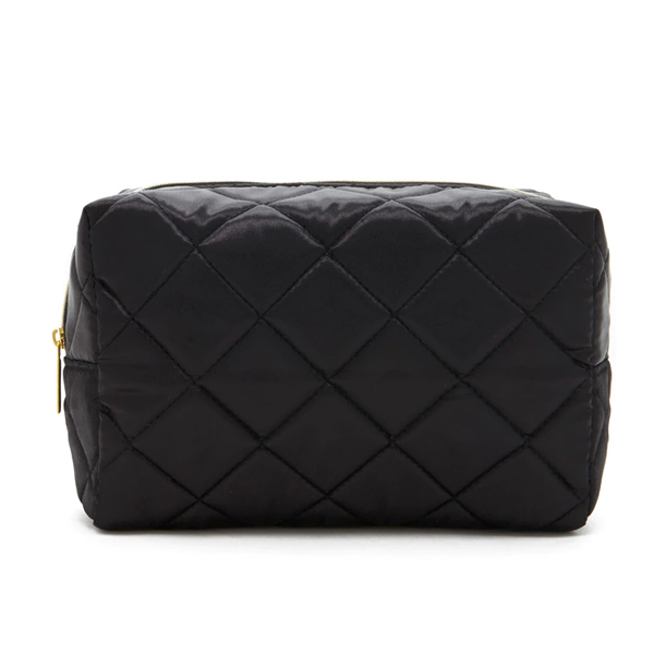 Quilted Makeup Bag-Black